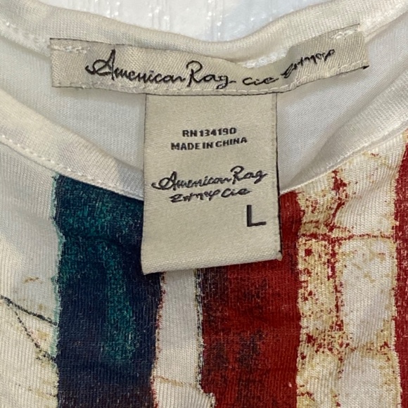 American Rag Flag Crop Tee, Size L., NWT - Picture 4 of 7